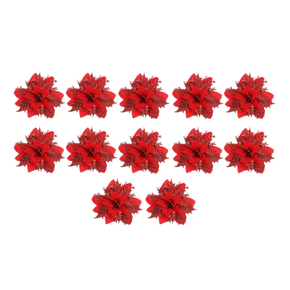 

Artificial Christmas Flower Ornaments Fake Flowers Accessories Imitation Women's Tree Decoration