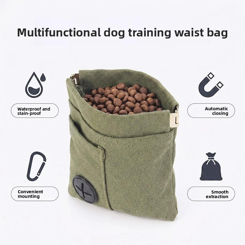 

Hands-Free Pet Waist Bag for Dog Training - Portable Treat Pouch with Multiple Pockets, Outdoor Walking Accessory