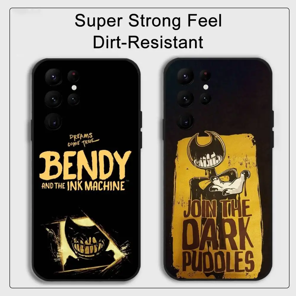 B-Bendy y la máquina de tinta funda de teléfono para teléfono S Series S20 S21 S22 S23 S24 FE Plus Ultra TPU funda suave para agradable a la piel