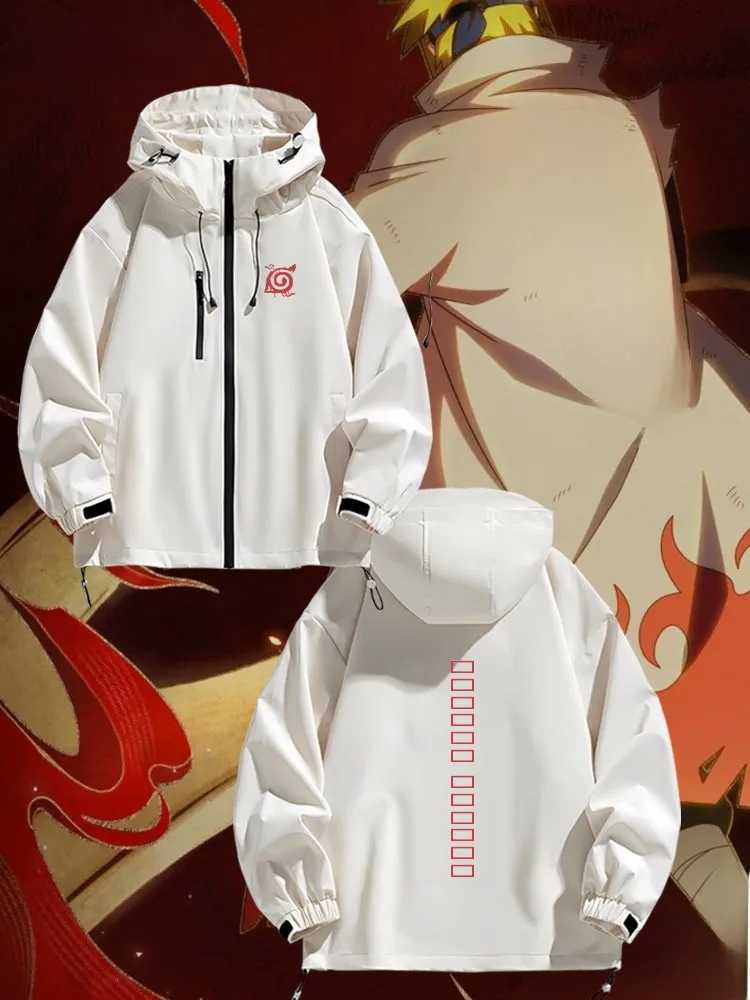 

Куртка для косплея Ichiraku Ramen из аниме Shippuden, повседневная верхняя одежда с капюшоном, из полиэфирного волокна, водонепроницаемая, молодежная, модная, весна-осень