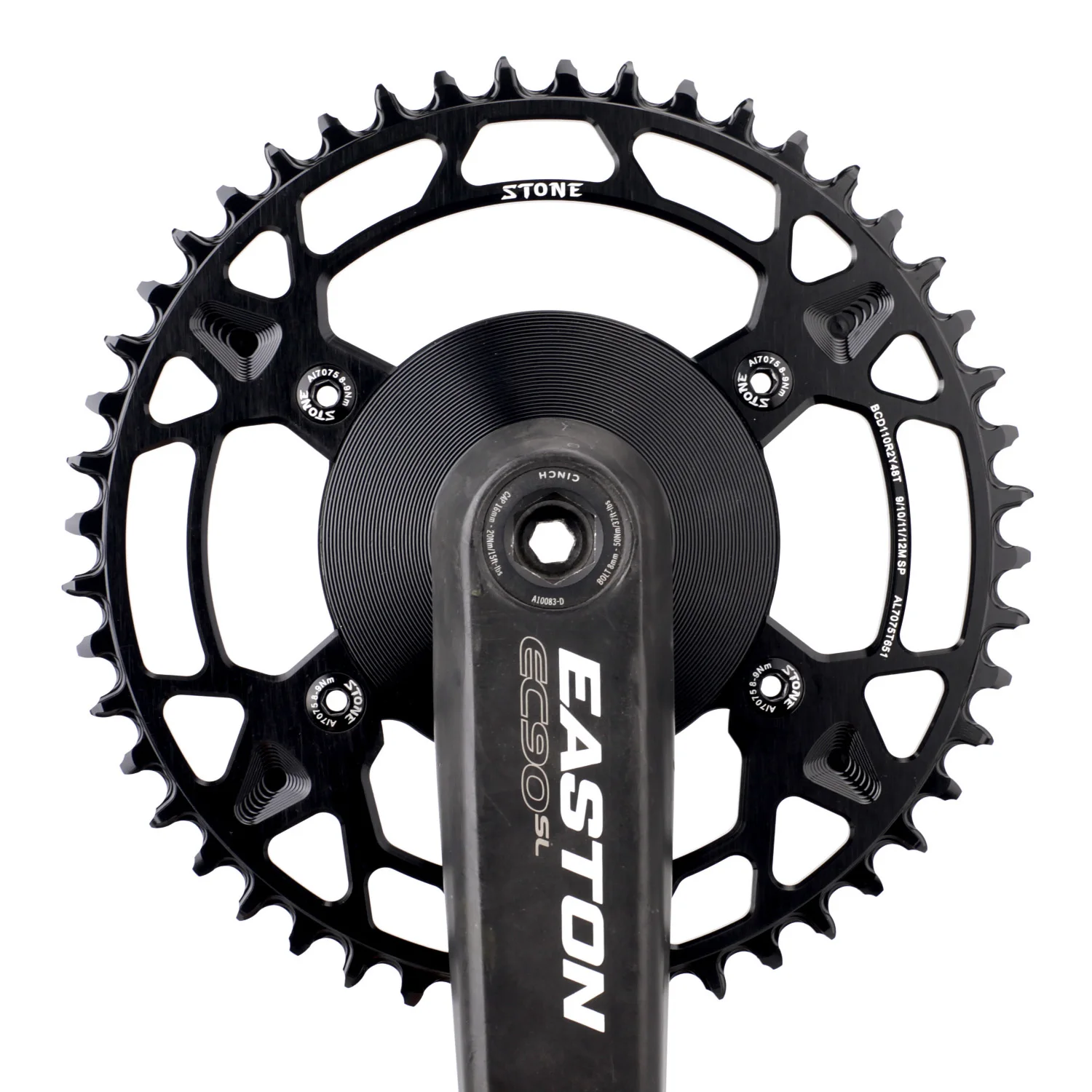 ストーンチェーンリングアダプタースパイダー EASTON EC90SL に 110BCD