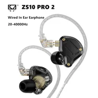 KZ ZS10 Pro 2 Metal Earphone HIFI In Ear Bass Earbud 4-Level Tuning Switch Headphone Sport Monitor Sound Noise Headset Reduction