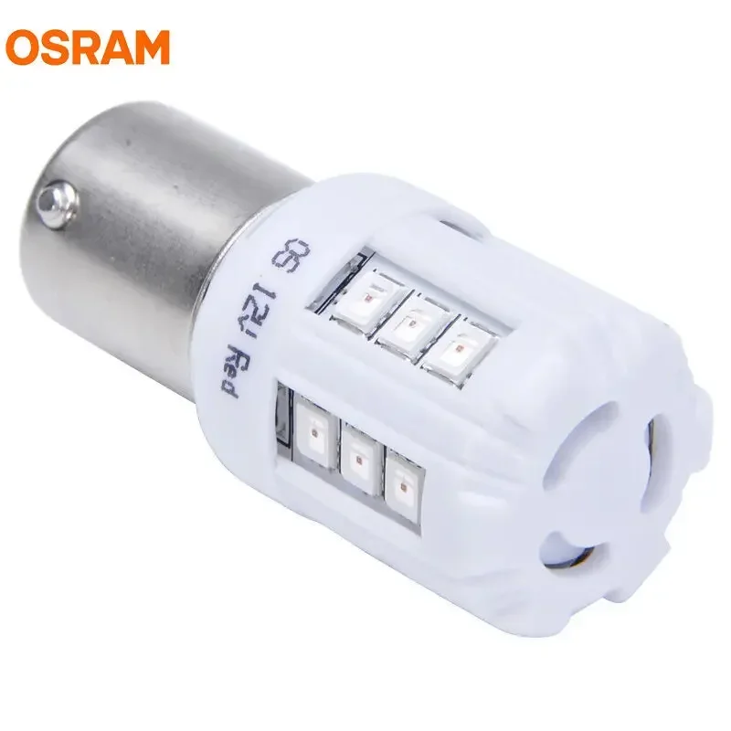 OSRAM LEDriving Standard LED P21W S25 1156 BA15s Red Color 12V 3W Car LED Front Rear Signal Tail Stop Brake Light Pair 7456R