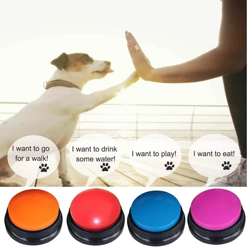 Dog Communication Buttons Voice Recording Button for Pet Training Buzzer 30 Second Record Playback Funny Gift for Talking Pet