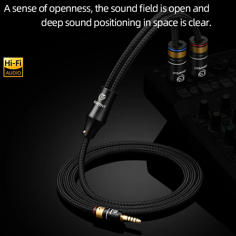 Hi-End Hifi 4.4Mm Tot 2xlr Audiokabel 6n Occ Gebalanceerd 4.4Mm Mannelijk Naar 2xlr Mannelijke/Vrouwelijke Mixer Versterkerkabel