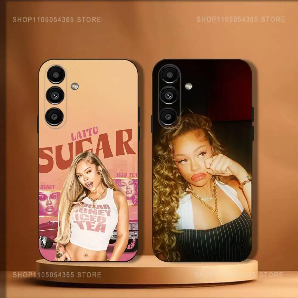 

Singer L-Lattos Phone Case For Samsung Galaxy A20,A21s,A22,A31,A32,A52,A53,A72,73,A80 Soft Black Cover