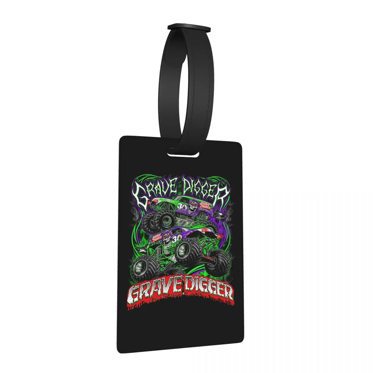 

Бирка для багажа Monster Jam Grave Digger, для чемодана, дорожной сумки, идентификационная этикетка с местом для имени и адреса