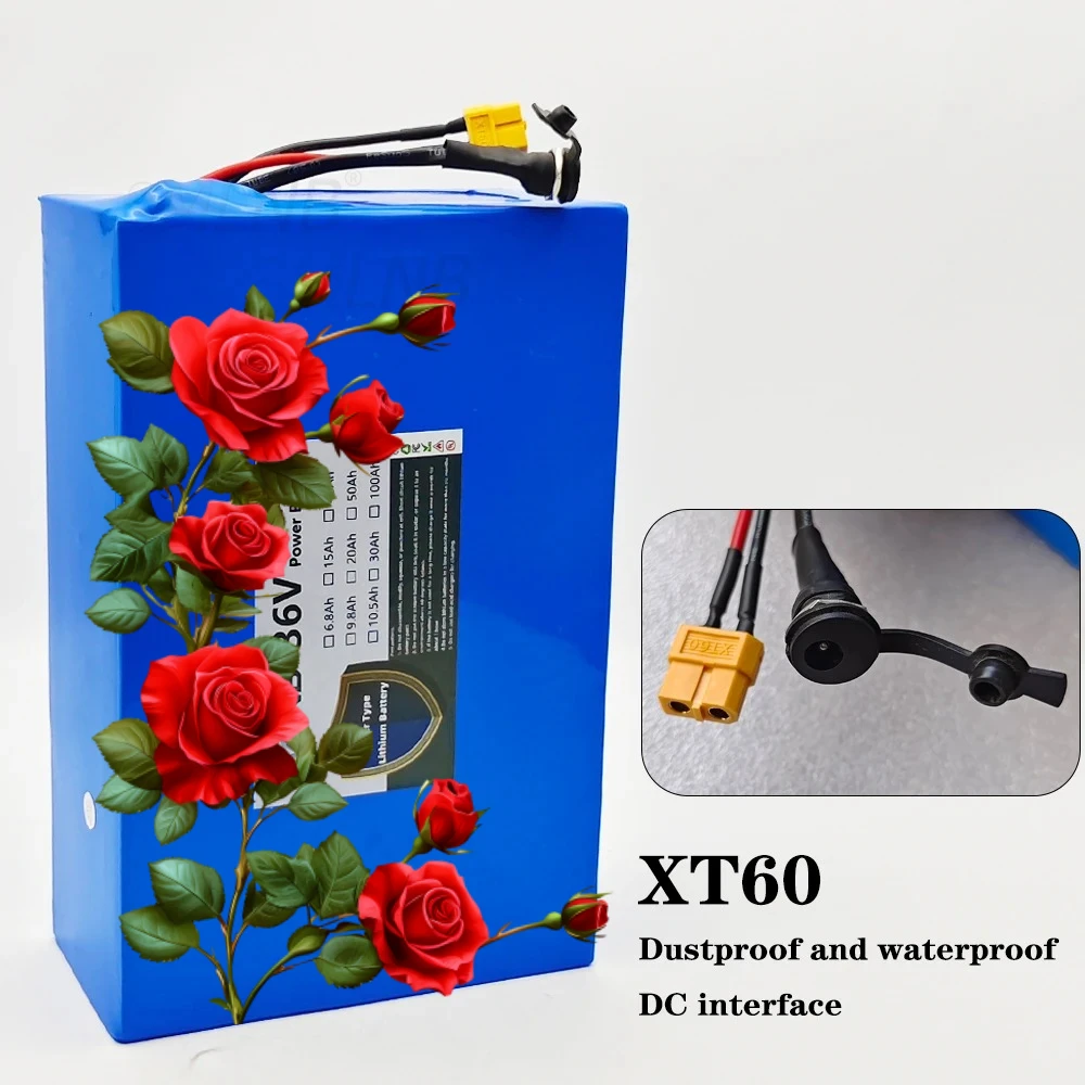 10S6P battery pack Suitable for bicycles, wheelchairs, outdoor motorcycles 36V 30000mAh 21700 lithium-ion battery with BMS