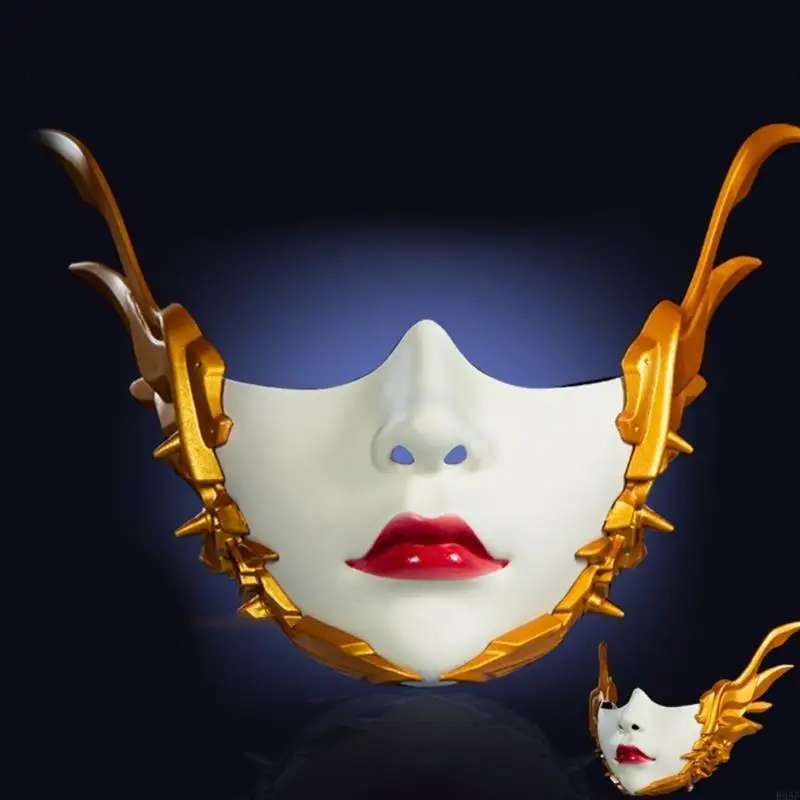 Masque mascarade B95F, demi-masque d'halloween, masque à ailes mécaniques, accessoire mascarade pour hommes femmes,