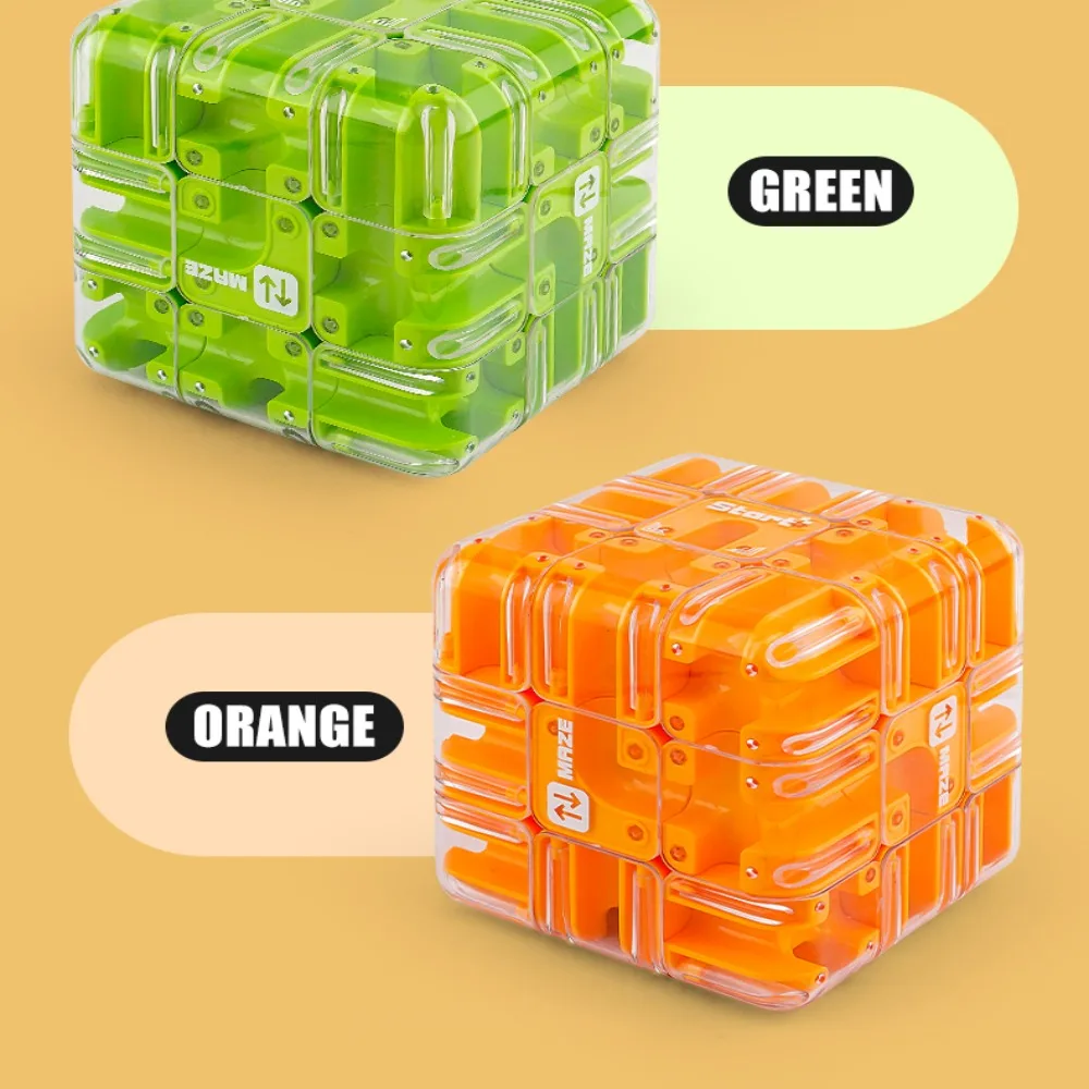 3D Puzzle Ball Maze with Steel Ball Clear Shell Intelligence Cube Magic Stress Resistant Educational Fingertip Puzzle