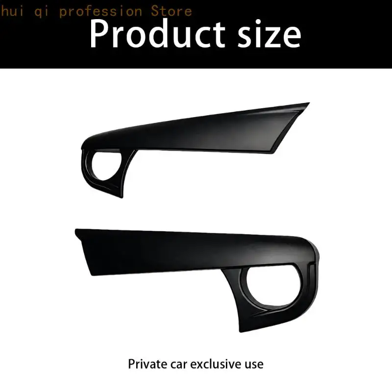 Fahrzeuggrill-Akzentabdeckungssatz, zwei schwarze ABS-Formteile mit glatten Flächen und kreisförmigen Endöffnungen für die – Detail 6