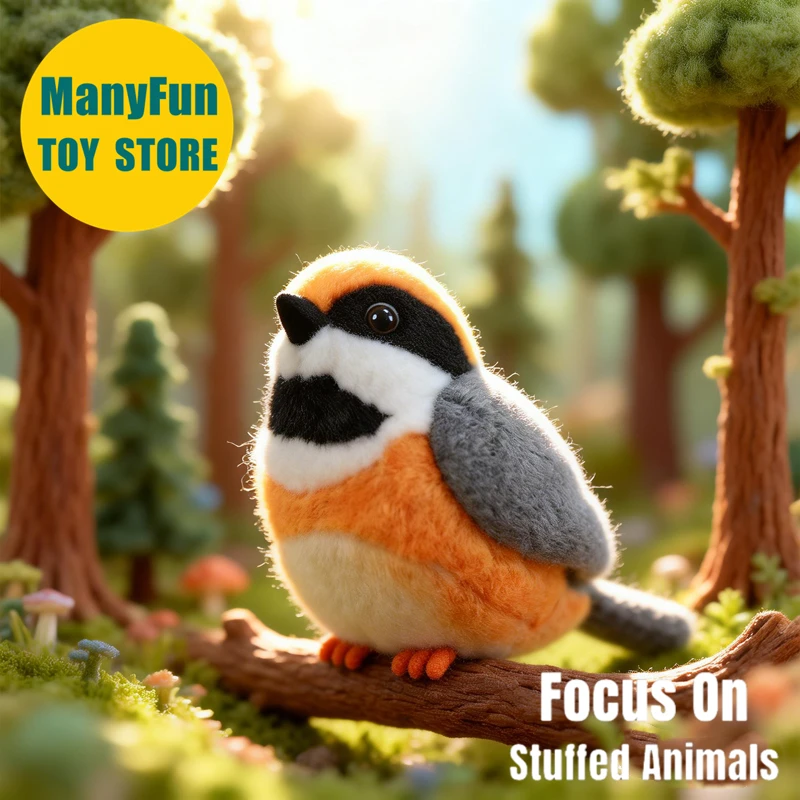 

Плюшевая игрушка-птичка с черной горловиной, плюшевая игрушка-птичка с длинным хвостом, реалистичная плюшевая игрушка-птичка, имитационная кукла-птичка