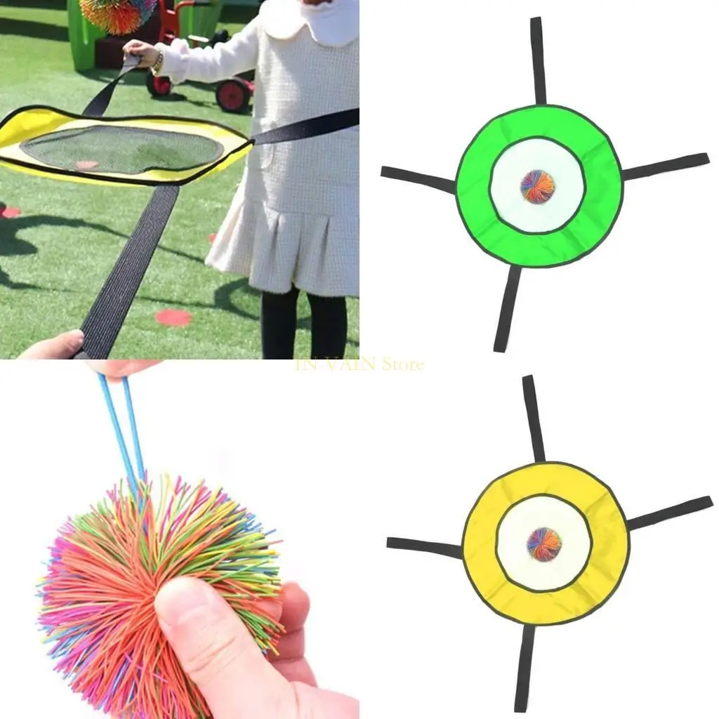 

M5TC Net Bag Catch Toy Catch и бросьте Game Outdoor Bouncy Disk Catch Game Game Game Toy Toy