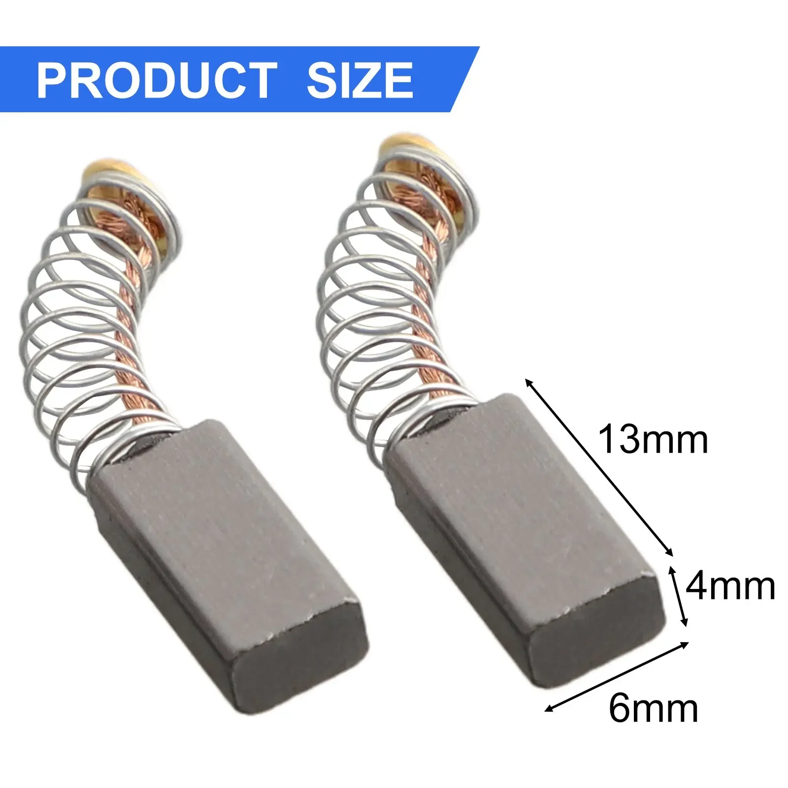 Electric Motor Carbon Brushes Essential Replacements for Power Tools Enhance Motor Function 13mm x 6 x 4mm (2pcs)