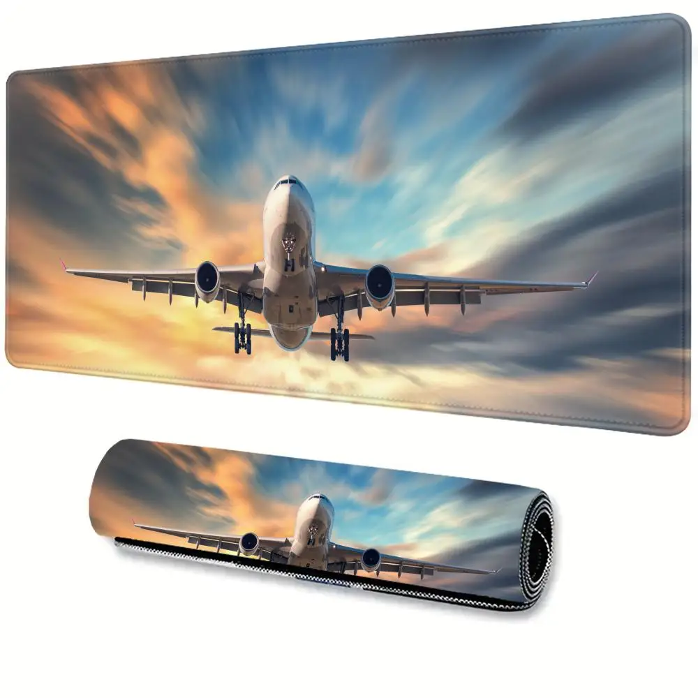 

Airplane Pilot Rubber Mousepad Large Gaming Compute Gamer PC Keyboard Mouse Mat Gaming Accessories Student Writing Pad