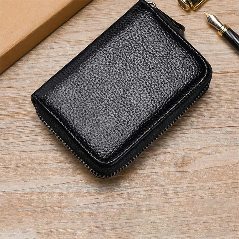 Fashionable Zipper Style Closed Multi Card Protective Case Holder Pocket Wallet