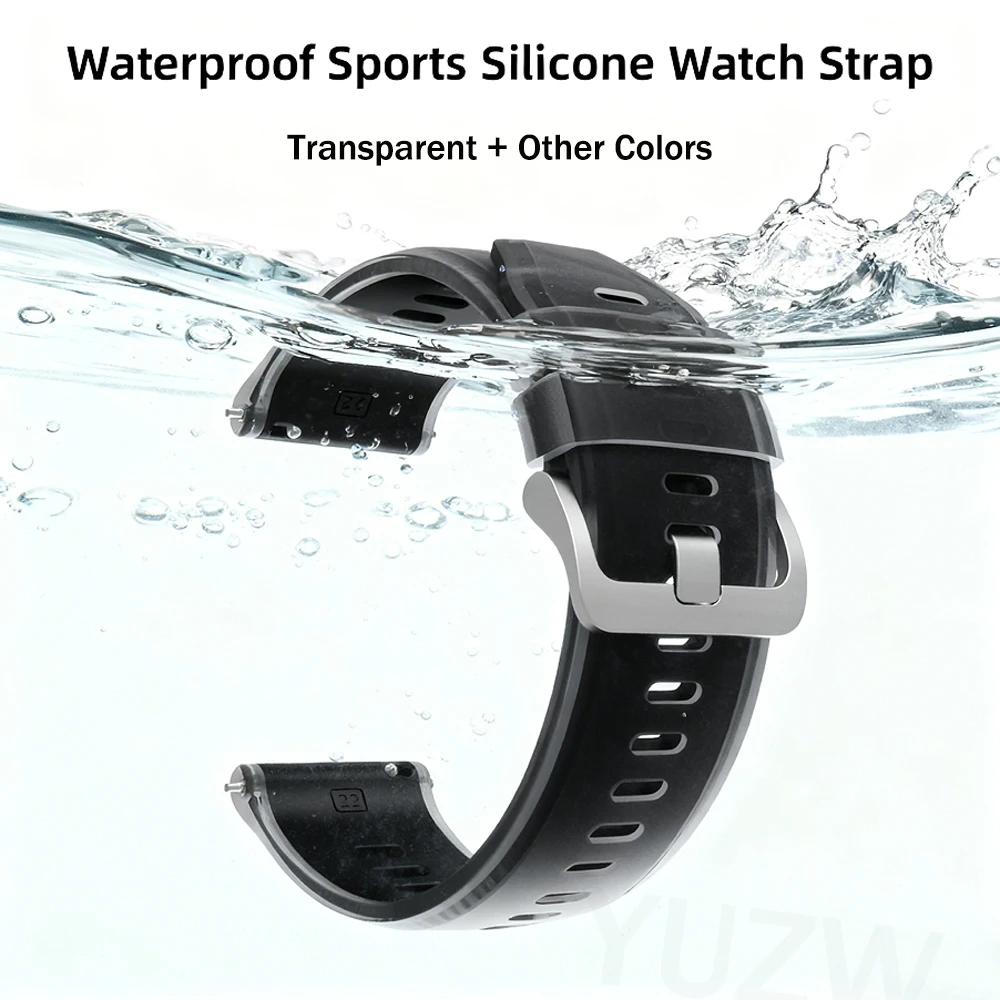 22mm Sports Silicone Strap For Redmi Watch 5 Active 5 Lite SmartWatch Soft Waterproof Band For Xiaomi Watch 2 Pro/color 2/S4 S1