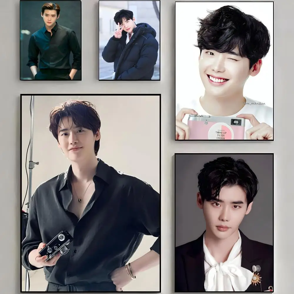 Lee Jong Suk Individual Actor Painting Calligraphy Poster Parisian chic decor Glam Canvas Modern living room