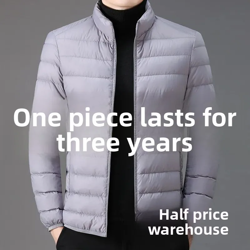 

Lightweight down Cotton Jaet ort Sle Men's Clothing Mid-aged And ly plus Size Discontinued Code Faionable Ins