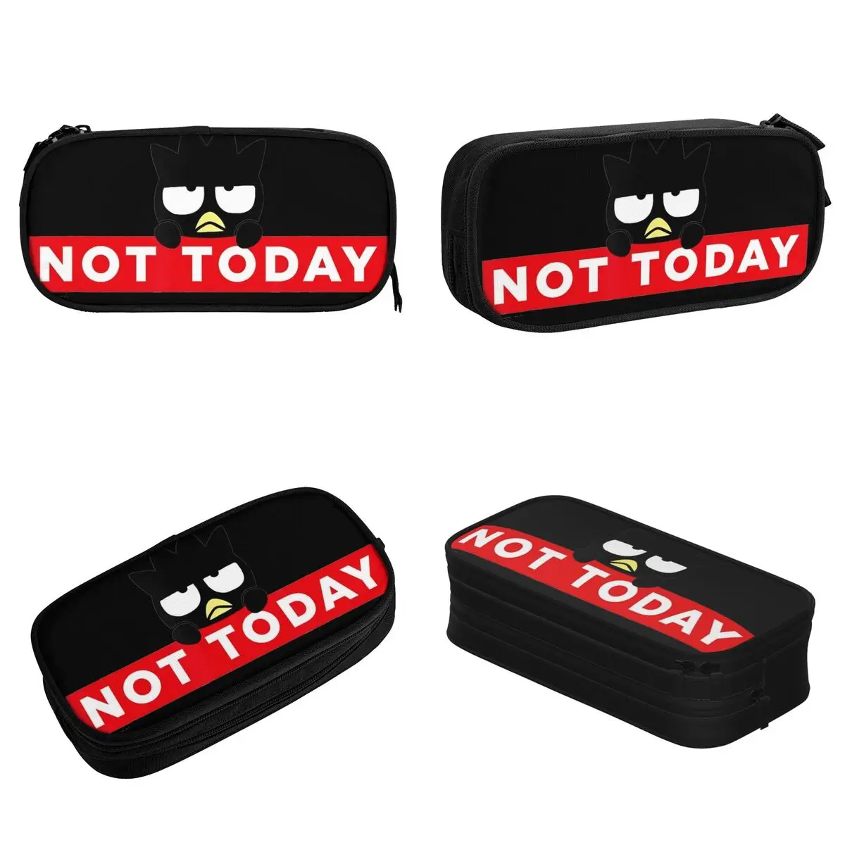 Badtz Maru Not Today Pencil Case Cartoon Cute Penguin Pencilcases Pen Holder Girls Boy Big Capacity Bag Office Zipper Stationery