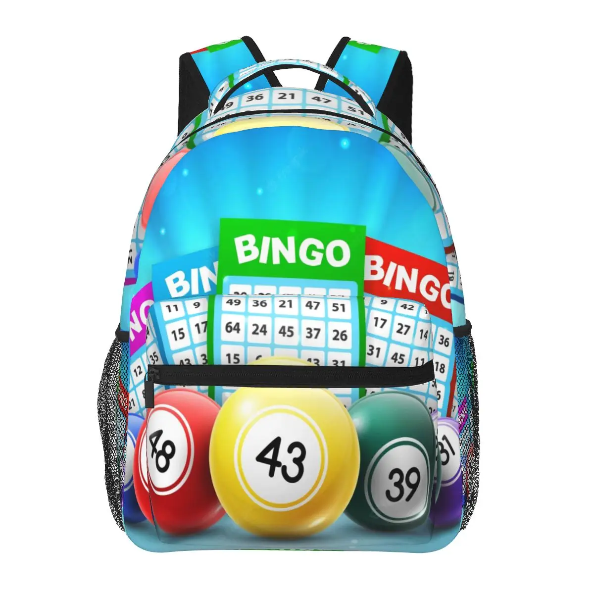 Bingo Balls Backpack For Teenagers Boys Children Student School Bags Unisex Laptop backpack Travel Shoulder Bag