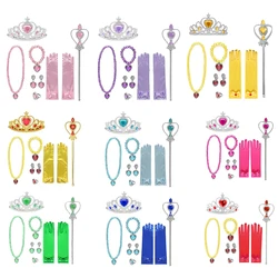 Girls Cosplay Elsa Anna Princess Crown Magic Wand Costume Headband Party Rhinestone Hair Bands For Kids Hairband Gifts Toys