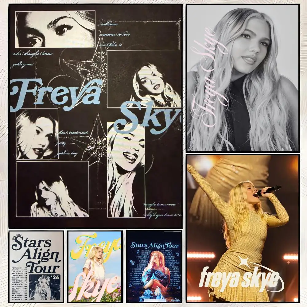 Singer F-Freya Skye Poster HD PP Paper Waterproof Wall Art Print for Bedroom Living Room Decor