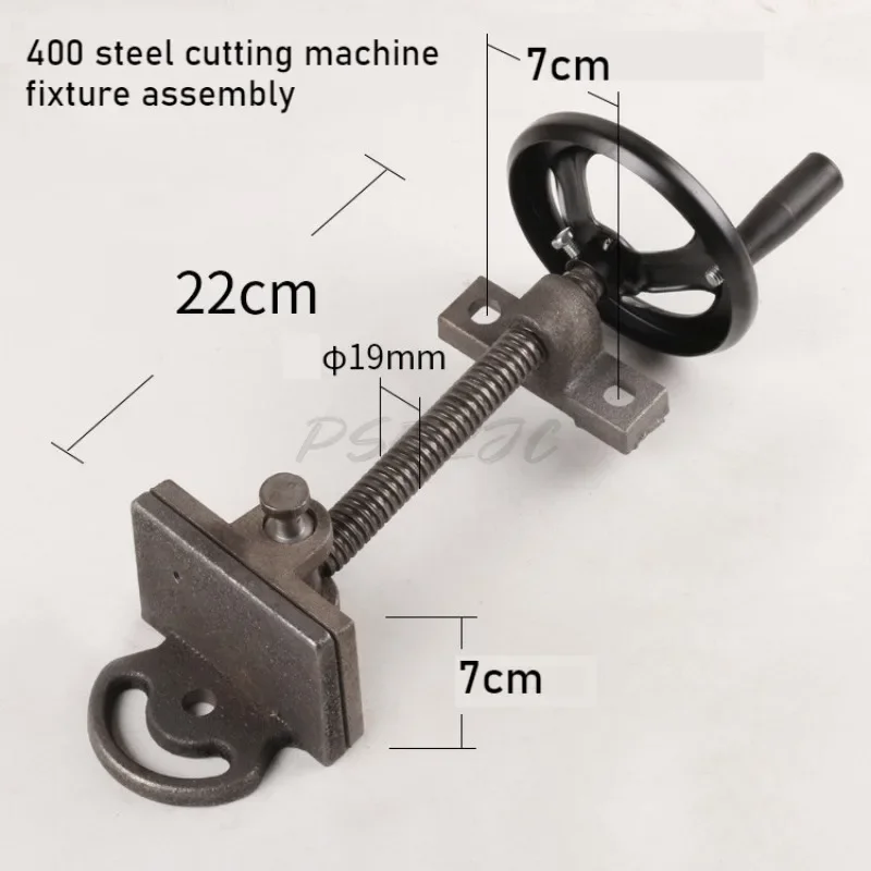 400 Steel Cutting Machine Accessories Screw Nut Hand Crank Wheel Locking Fixture Assembly Workpiece Clamping Device