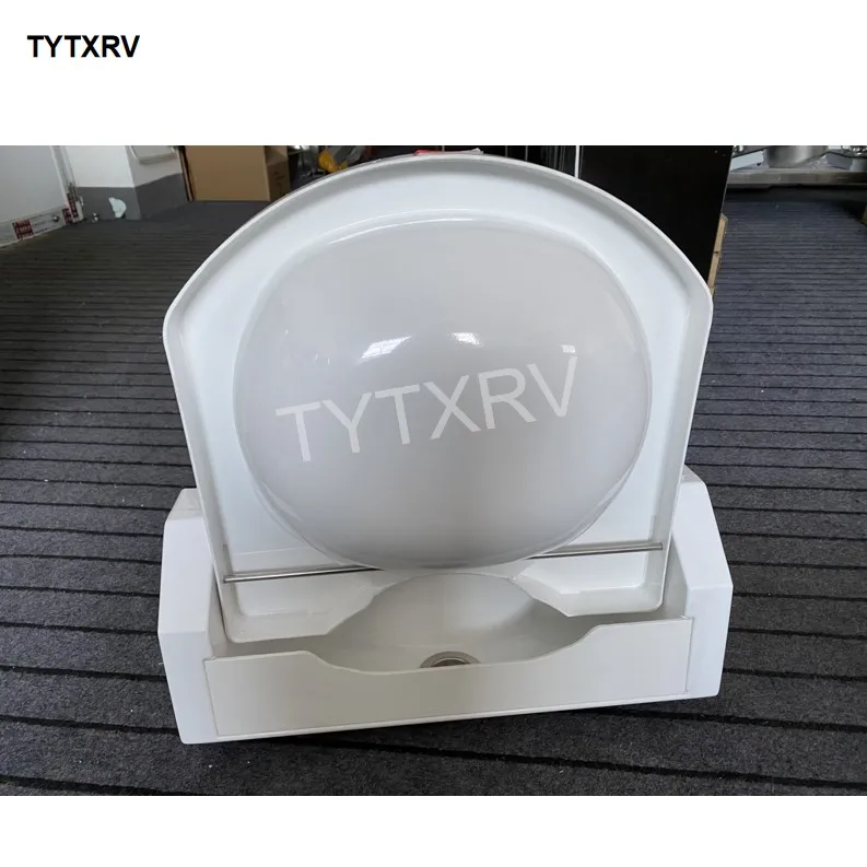 TYTXRV RV موتور المنزل قافلة شقة الفضاء الذكي الاكريليك المدمج في طوي الحمام الحمام المرحاض بالوعة بما في ذلك الصنبور #3
