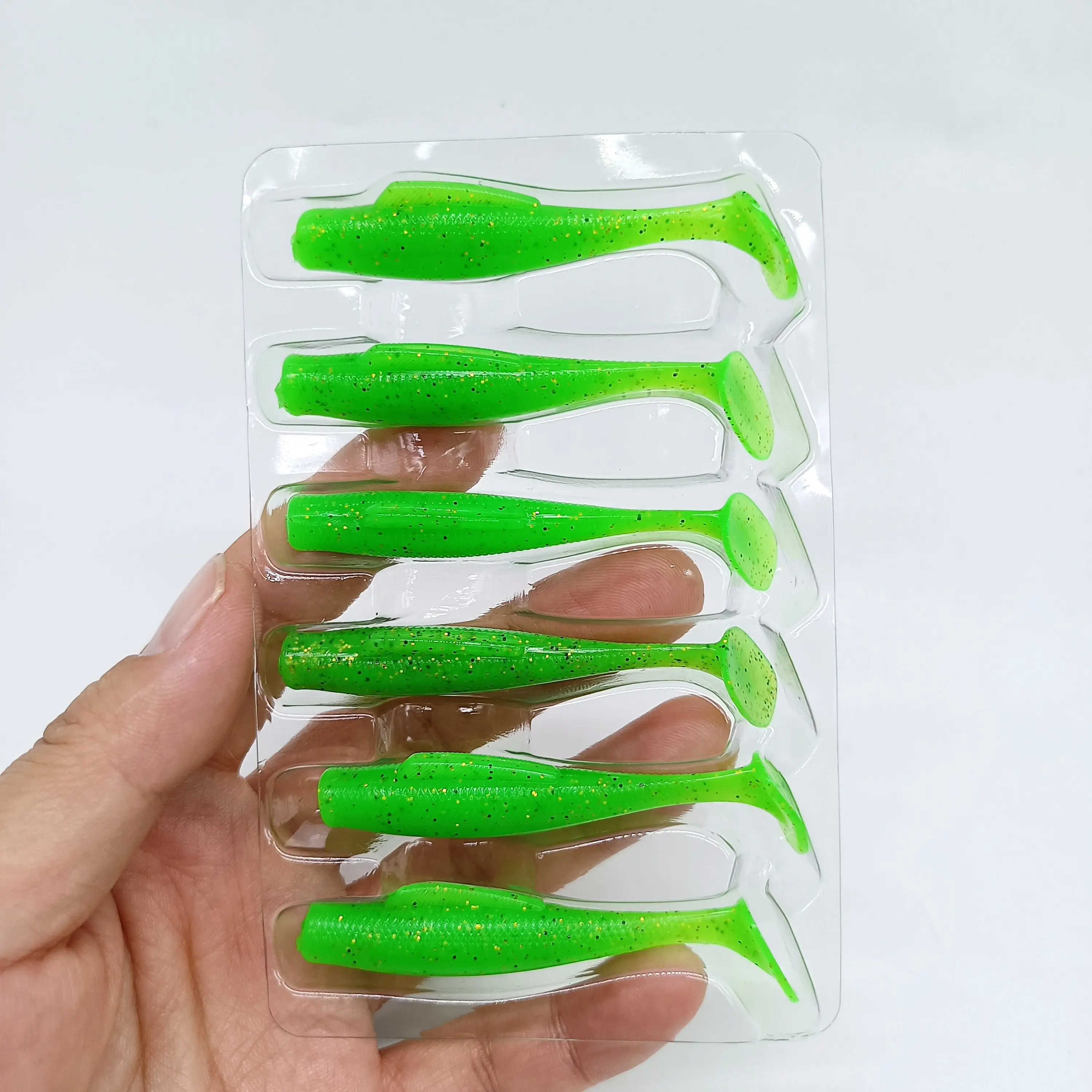 DUODUOYU 6PCS New T-Tail Soft Fishing Lure 2.3g/67mm Floating  Swimbait Wobbler Artificial Bait Silicone Bass Fishing Tackle
