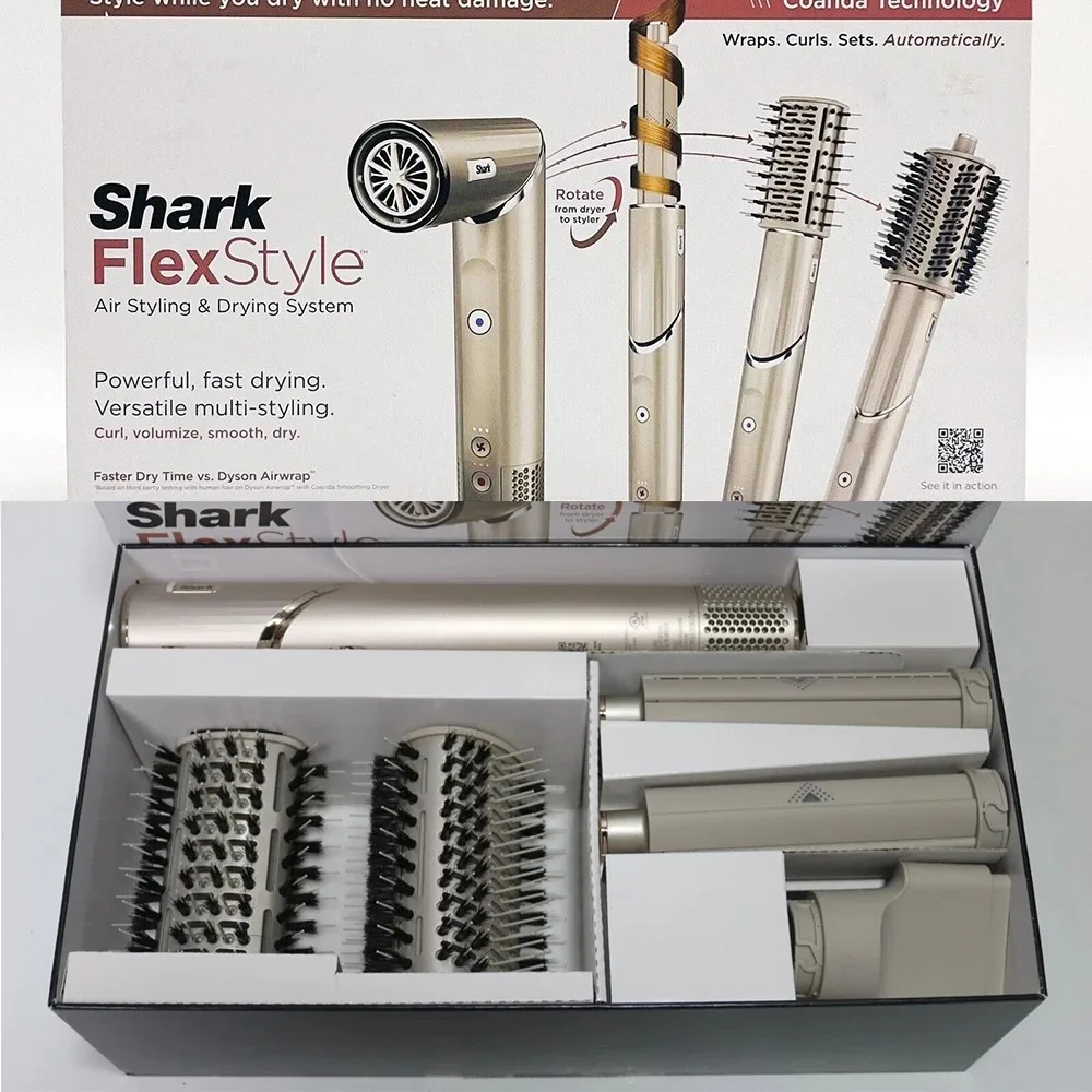 Shark HD430 FlexStyle Negative Ion Hair Dryer&Air Styler Wrap,Powerful Airwrap Brush & Multi-Styler With Auto-Wrap Curlers image 5