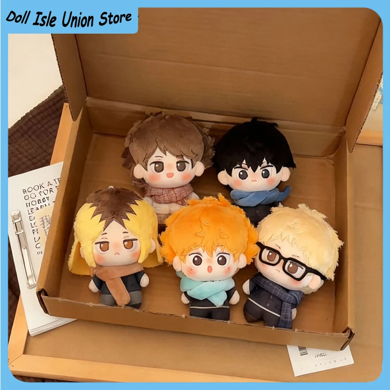 

Cute Q Version Plush Dolls Anime Hinata Shoyo Kozume Kenma Oikawa Tooru Tsukishima Kei 10cm Pendant Doll Plushie Toys