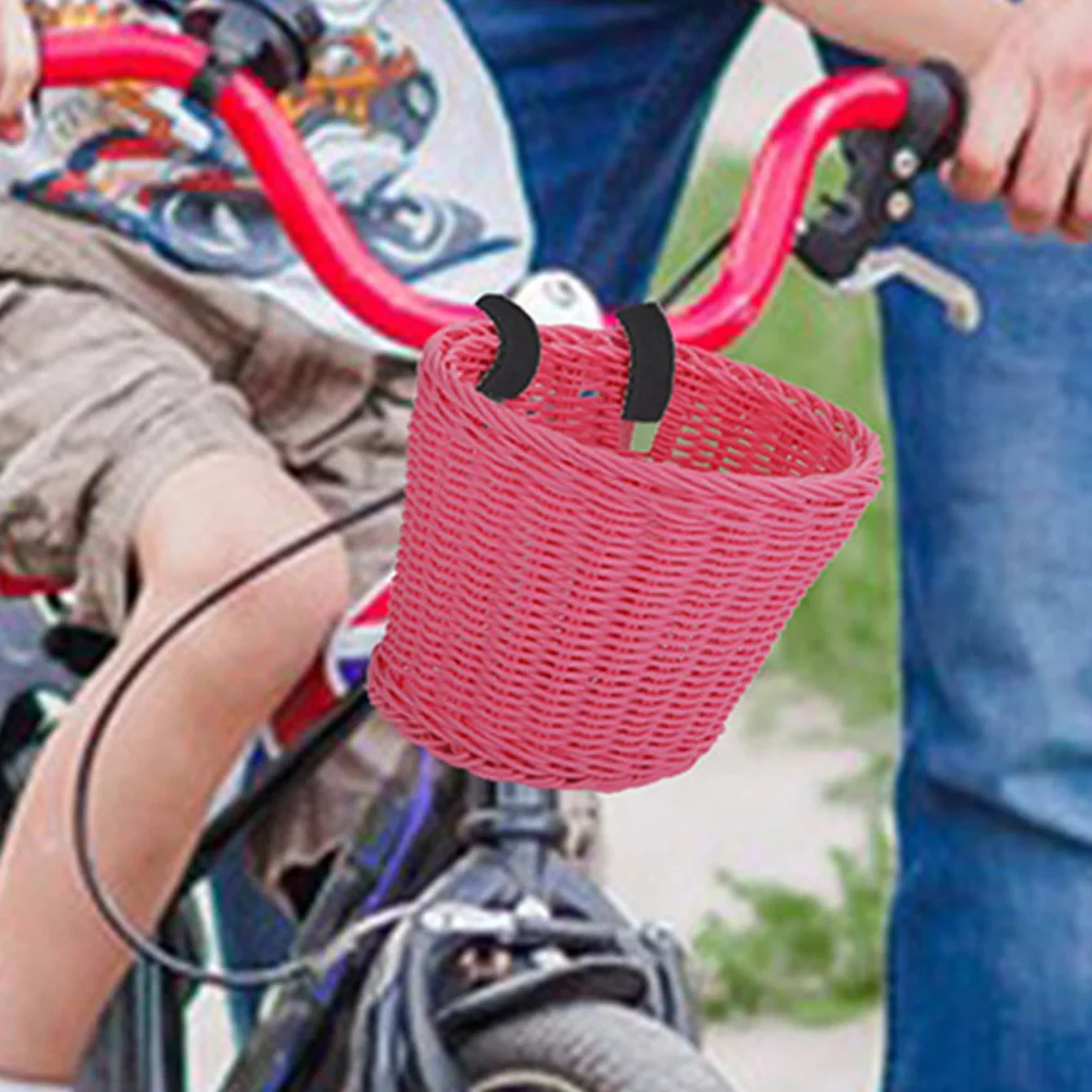 

Bike Basket Straps PU Black Brown Colored Kids Adjustable Hole Strong Load Front Accessories Handlebar