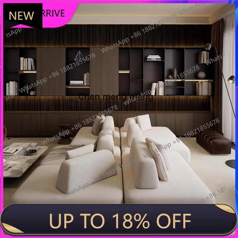 

M78 Double-sided sofa free combination module horizontal hall cream wind designer back to back movable