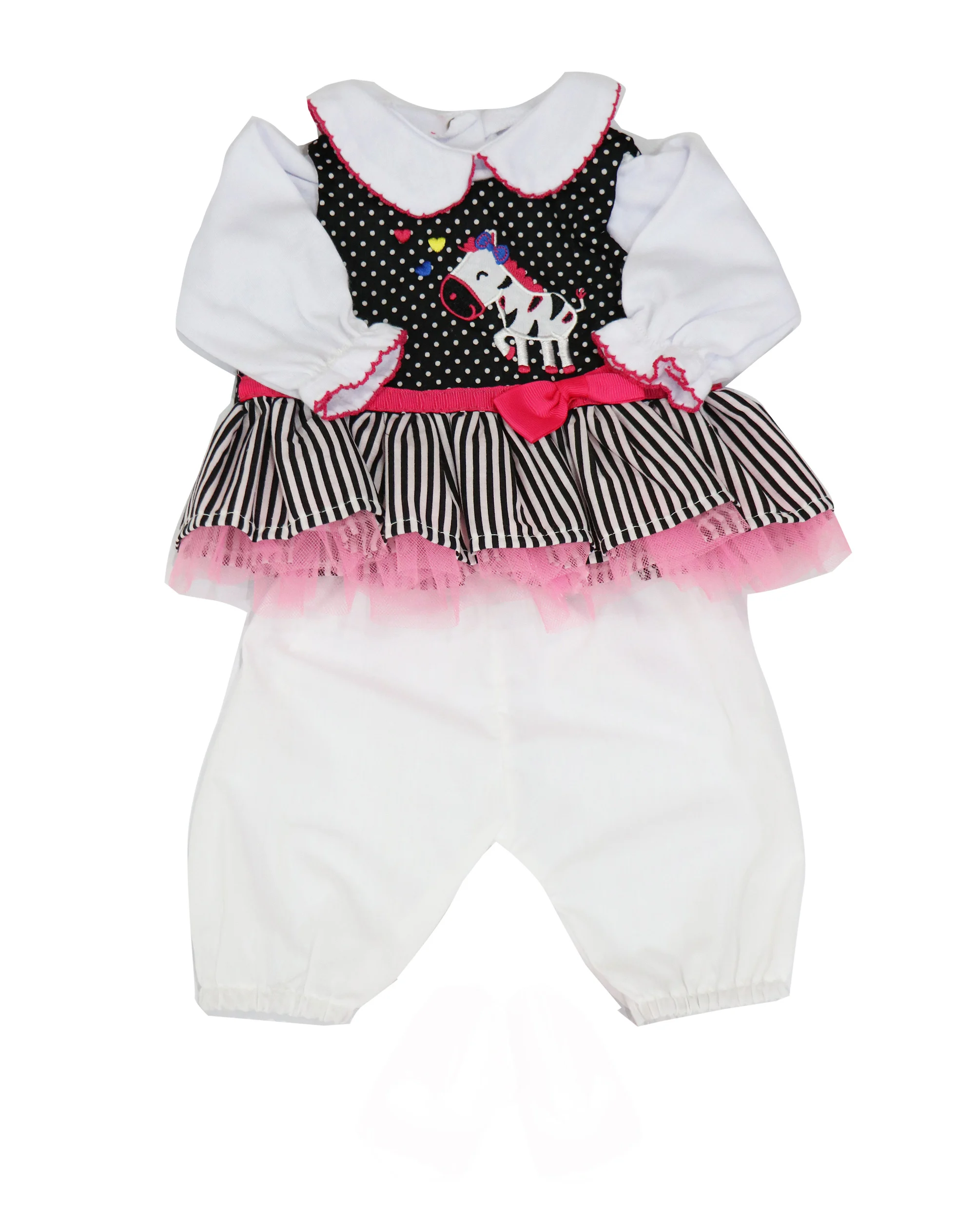 Yinghuanmeicharm Baby 20-22 Zoll wieder geborene Baby puppen Kleidung Zebra Outfit 4 Stück handgemachte Puppen kleidung fit für Kleinkind puppen