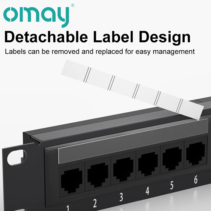 Patch Panel Rack 19 Zoll Rack 24 Ports CAT6 UTP KeyStone Modul Panel mit RJ45 Cat6 Kabelrahmen 24 Port aufgeführt Rackmount Panel