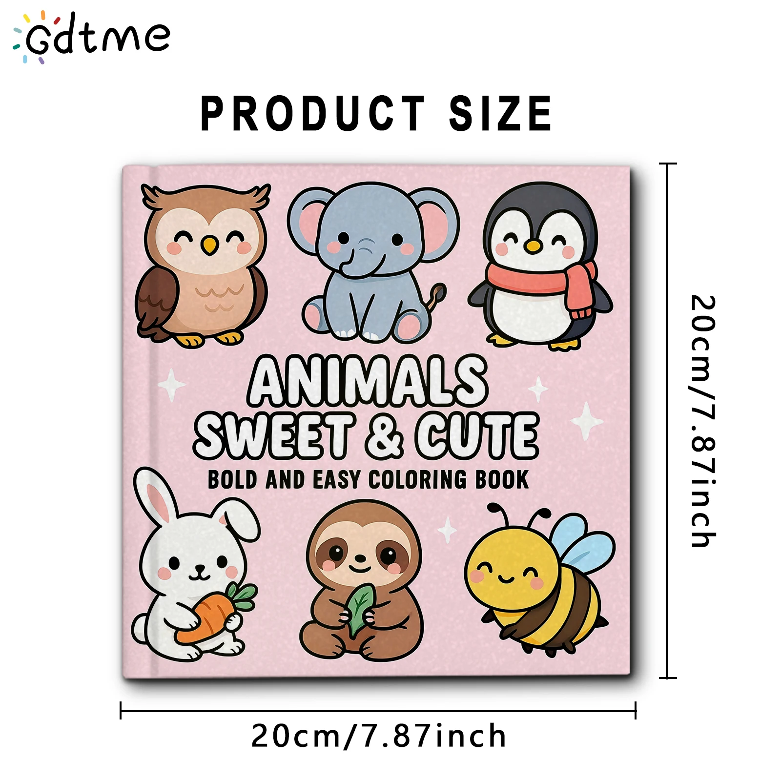 TIERE SÜßES und NIEDLICHES Malbuch zum Stressabbau, pädagogisches Taschenbuch, Malerei, Geschenk, Kritzeleienbuch für Erwachsene und Jugendliche – Detail 2