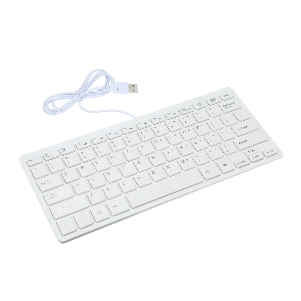 USB Mini Keyboard with Chocolate Buttons Stylish and Portable Keyboard for Desktop, Laptop Use at Home and Office