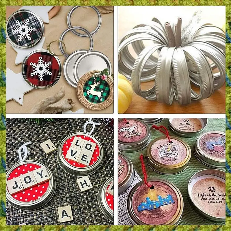 Tapas y anillos para tarros UISN Mason para tarros para conservas de bolas, boca ancha, tapas de tipo dividido a prueba de fugas, tapas reutilizables para tarros de conservas