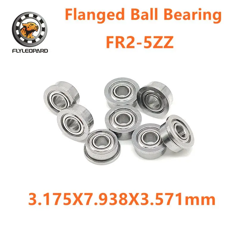 

10PCS FR2-5ZZ 3.175X7.938X3.571 mm Flange Bearings Inch Size Flanged Ball Bearings For Fiber Optic Connectors