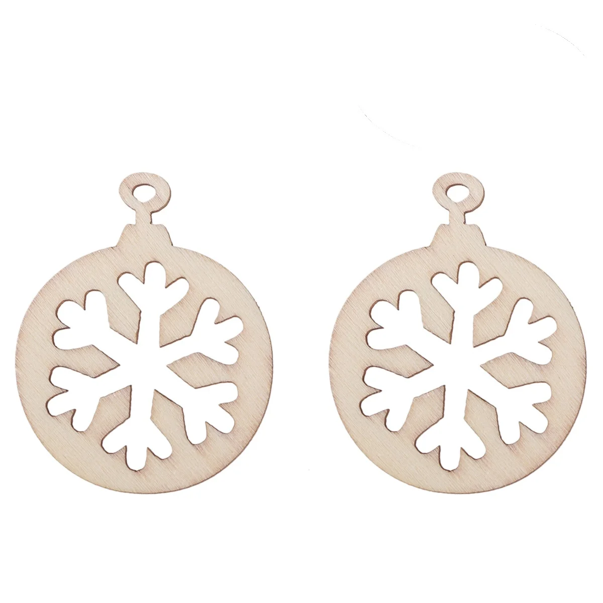 

10Pcs Laser Cut Wood Slices Christmas Snowflake Ornaments DIY Craft Supplies Party Wedding Decoration Scrapbooking Tags