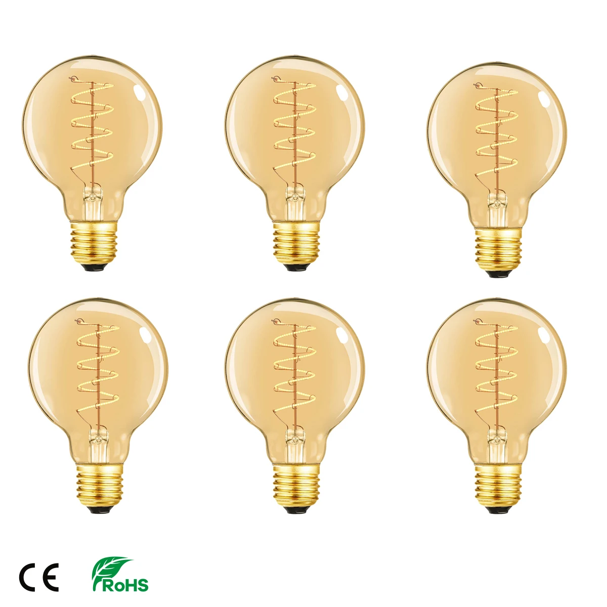 

LED retro Edison filament lamp deep dimmable 4W LED Light Bulb 220V G95 Vintage Glass Bulb Lamp For Home Decor Lighting