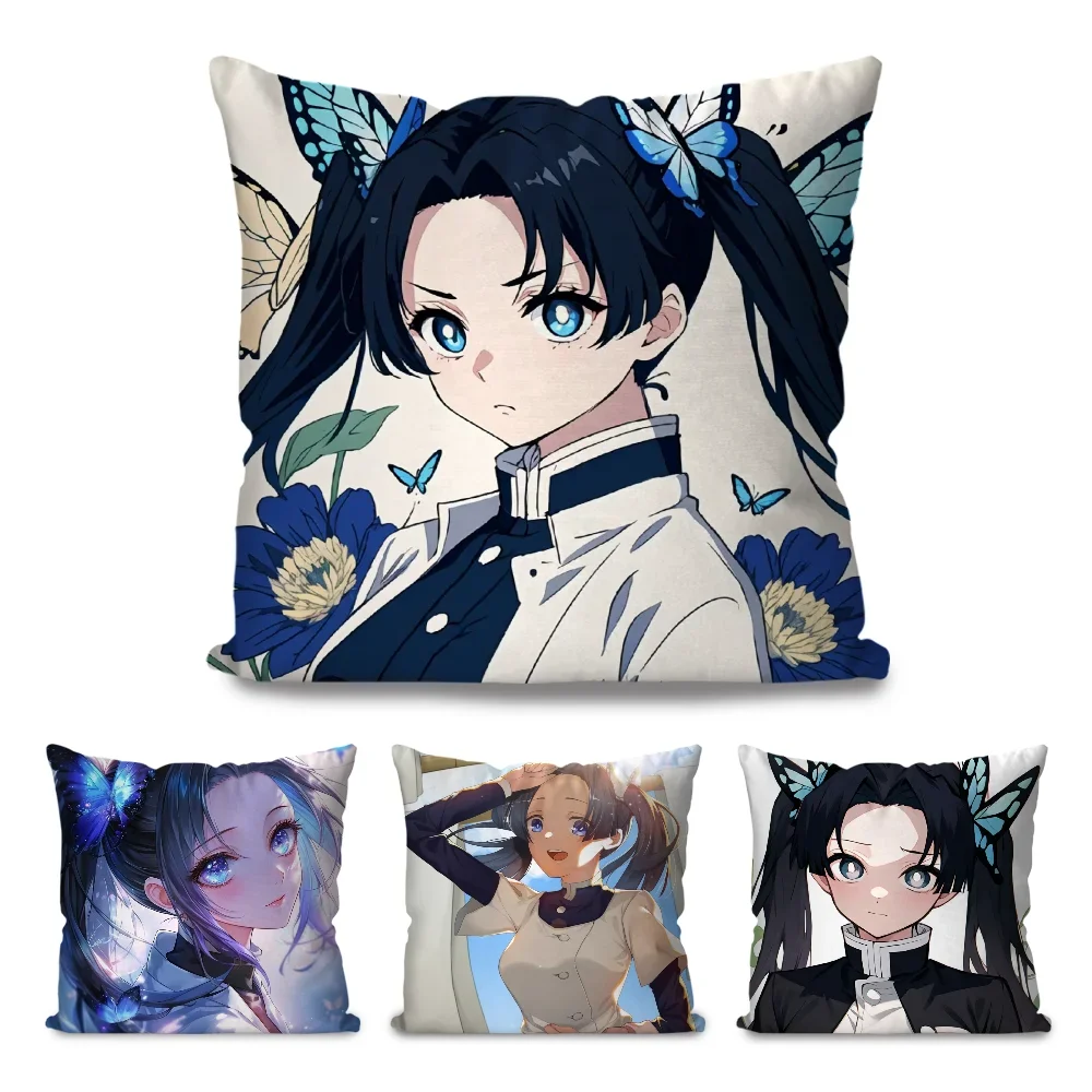 

Kanzaki Aoi Anime Demo Slayer Pillow Case Square Pillow Bedroom Sofa Leisure Comfort CushionCarLiving Room Home Decoration 40X40
