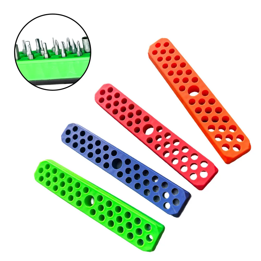Magnetic Hex Screwdriver Bit Holder 37 Slots Zinc Alloy Color Coded Organizer For Drill Bits Storage Rack Portable Tool