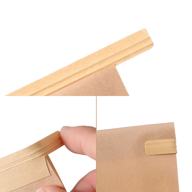 50pcs Toast Bread Packaging Bags Kraft Paper Bag with Transparent Window Oil-proof Handmade Baking Food Pounches Party Supplies