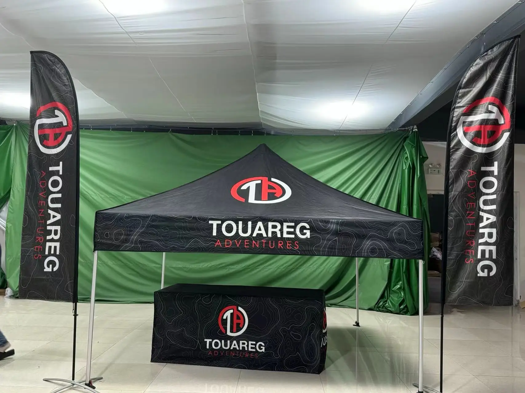 Tent with Collapsible Aluminum Table Easy Installation Outdoor Available Tablecloth Customized Print Pattern Advertising 0918 ft