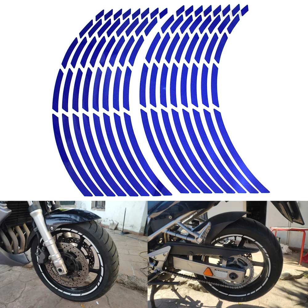 

Car Motorcycle Tire Rim Stickers 17"-19" Reflective Wheel Tyre Sticker Decors For Kawasaki Ninja ZX7R ZX9R ZX1100 ZRX