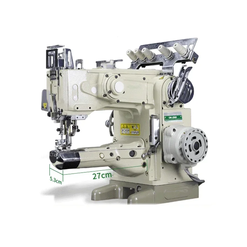 Barrel Type Three-needle Five-thread Tension Sewing Crane Crane Automatic Thread Cutting Sewing Machine Lengthened Type