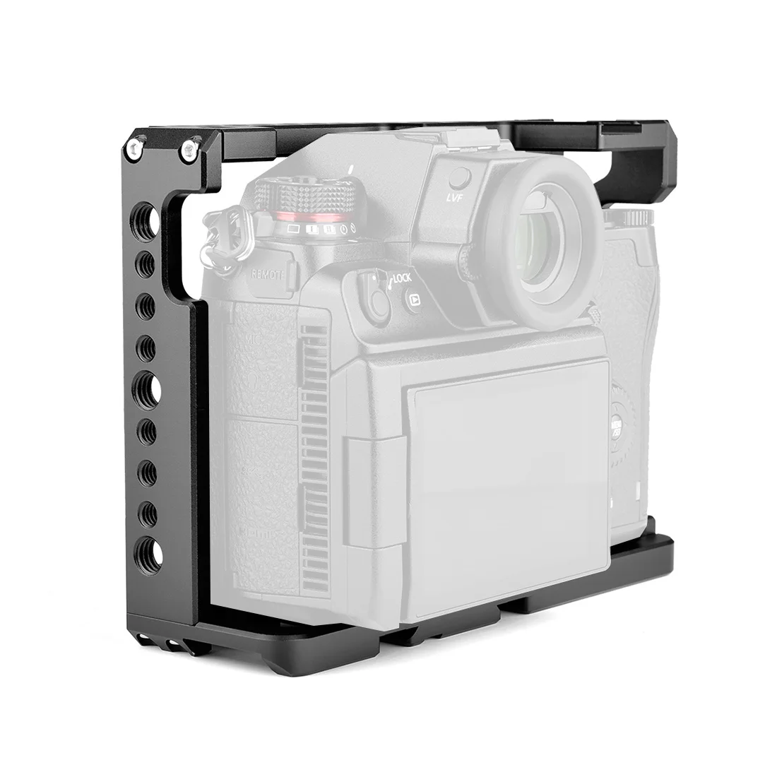 Kamerakäfig-Rig-Schutz für Panasonic Lumix DC-S1 S1 S1R S1H / Lumix S5 Kaltschuhhalterung für Mikrofon-Lichtverlängerungshalter-Set – Detail 14