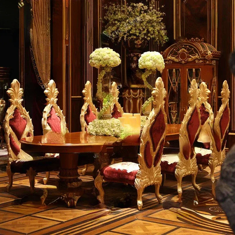 Fabric Dining Tables and Chairs Set Solid Wood Square Dining Table